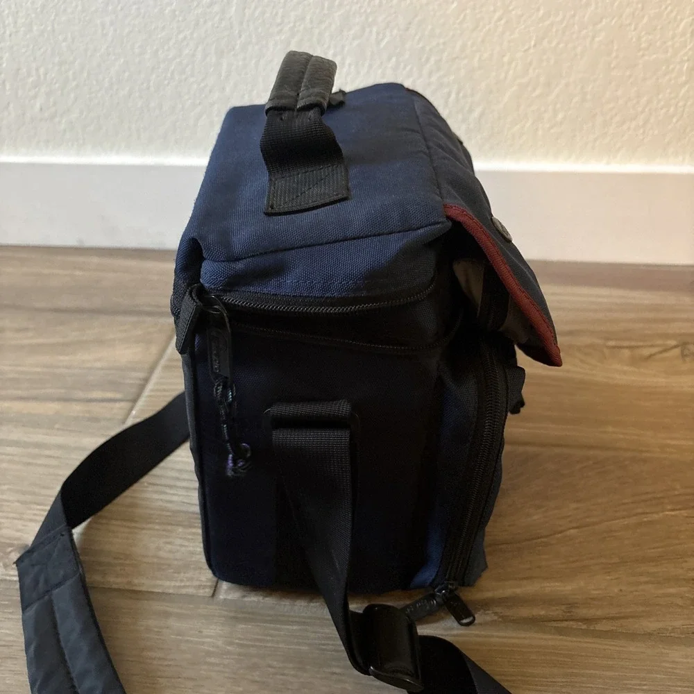 Vintage Lowepro Nova 2 Shoulder Camera Bag, Travel Photography Case, Dark Blue